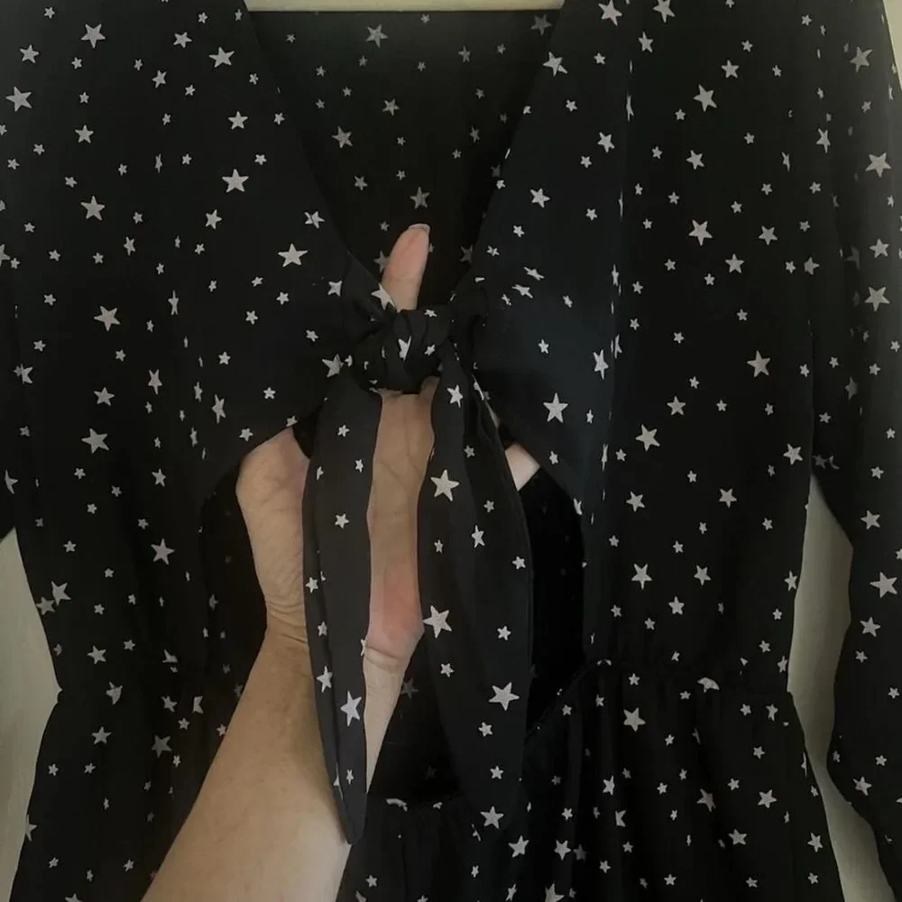 Nasty Gal Romper Shorts Jumpsuit Sz 10 Belly Cutout Boho Chic Festival Wear - Picture 3 of 11